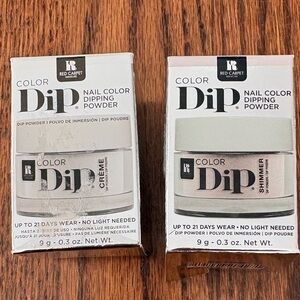 Red Carpet Color Dip Top Billing & Natural Sheer Base New Damaged Box Set Of 2